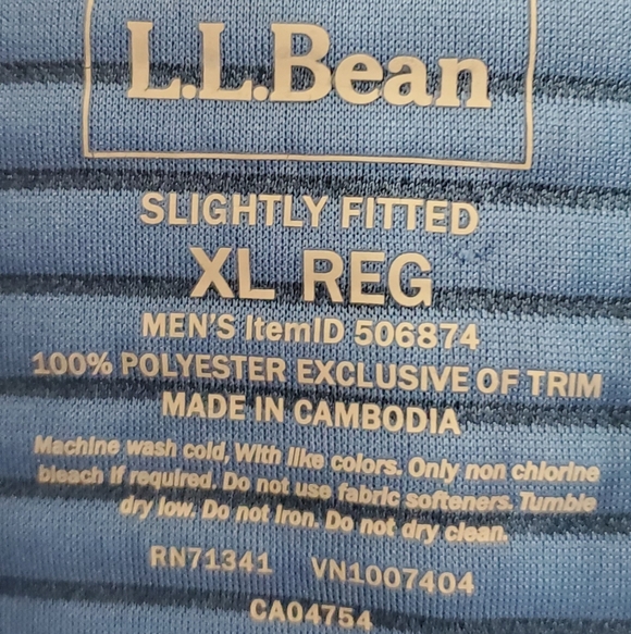 L.L. Bean Men's Teal And Navy Trim 1/4 Snap Ribbed Pull Over With Pockets. Sz XL - Picture 2 of 8